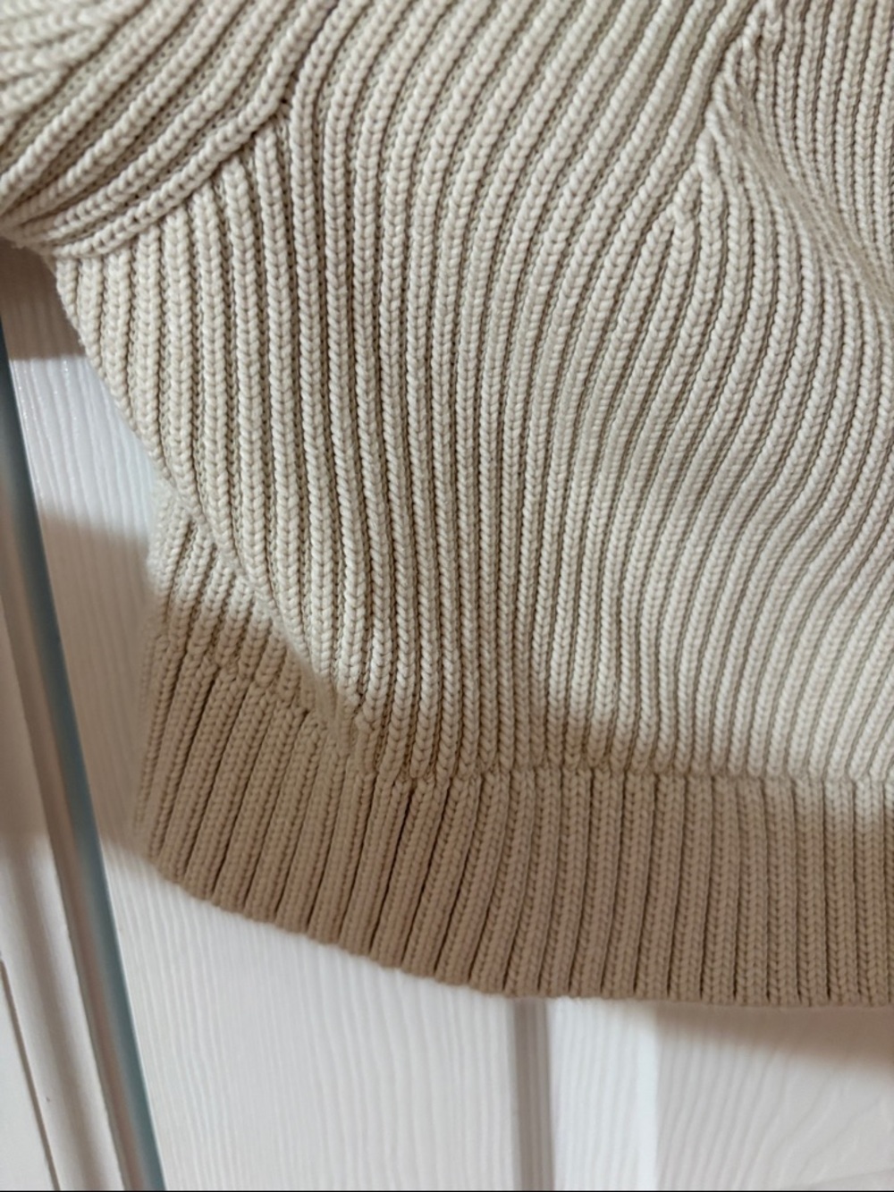 Lululemon Cotton-Blend Crewneck Cardigan L/XL Bone - Picture 3 of 10